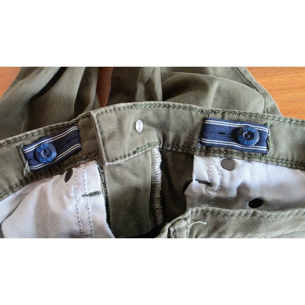 Gap Girl's Denim Dark Green Pants Size 12 Slim